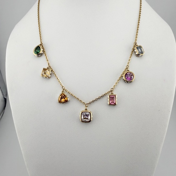 Swarovski Jewelry - Swarovski Crystal Multi Colored Crystal Necklace Gold Toned